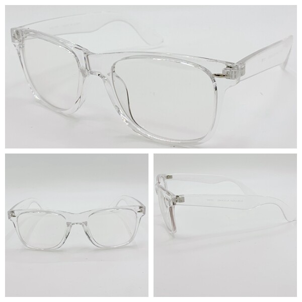 New Mens Women Classic Clear WAYFARE Cat Eye Fashion Glasses Nerd Retro Eyewear