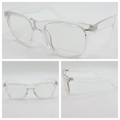 New Mens Women Classic Clear WAYFARE Cat Eye Fashion Glasses Nerd Retro Eyewear