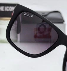 RayBan Justin RB 4165 622/T3 55mm Polarized Black Frame Gradient Sunglasses