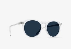 Share Raen Remmy 52 Polarized Unisex Retro Sunglasses Crystal Clear w/ Blue Lens