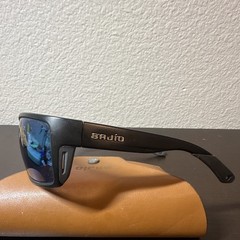 Bajio Bales Beach BAL220 Polarized Green Mirrored Glass Wrap Sunglasses Black