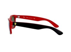 Ray-Ban RB2132M Scuderia Ferrari Matte Black on Red/Silver Flash 55mm Sunglasses