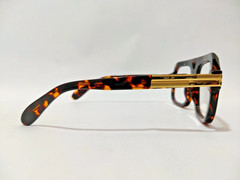 Cazal Sunglasses Tortoise & Gold Frame Clear Lens Men’s Women’s Eyewear