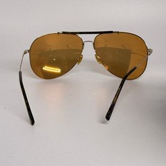 Gucci GG 1852/S Gold Aviator Sunglasses Mirrored Lenses Tortoise Trim Italy