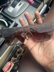 Louis Vuitton Oversized Shield Sunglasses Brown Tortoiseshell Tinted Z0986
