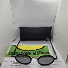NIB Akila X China Town Market EDthos Signature Smiley Face Sun Glasses Black