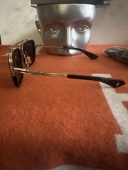 Dita Mach Seven Square Sunglasses DTS412-A-01 Yellow Gold Matte Black