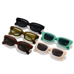 Small Rectangle Sunglasses Candy Color UV400 Square Frame Casual Travel Wear