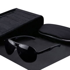 Retro HD Polarized Sunglasses Men Pilot Metal Outdoor Driving Eyewear Glasses