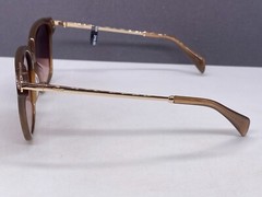 Maje Sunglasses Women Brown Gold Large Lens Round Square NP 219