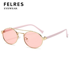 Round Oval Double Bridge Sunglasses For Men Women Outdoor Shade Glasses UV400