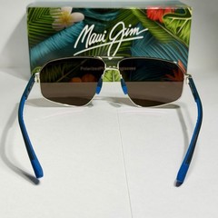 MAUI JIM KEAWAWA MJ 620-17 DUAL MIRROR BLUE SILVER AVIATOR SUNGLASSES EXCLUSIVE