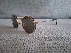 MATSUDA Round Sunglasses Model M3100 Shinny Gold & Black Green LNS 47-23