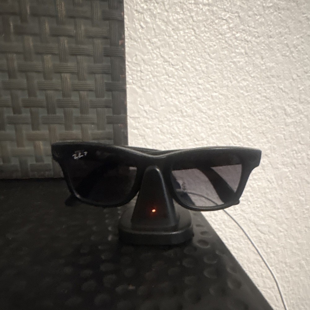 Ray-Ban Men’s Wayfarer Sunglasses Black Plastic Frame, Black Tinted Lenses