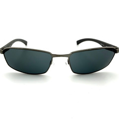 Nike with Flexon 4255 033 Gray Metal Sunglasses Sports Wrap 54-17-140 Eyewear