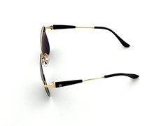 Polarized Mercedes Rimless Metal Aviator Sunglasses Gold Frame Smoke Lens MB22