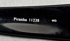 Bolle Piranha 11238 WQ Shiny Black Sunglasses Adults Unisex Wrap