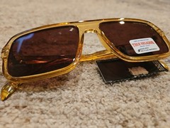 New True Religion Unisex Adults Sunglasses TRM1759X Golden Translucent