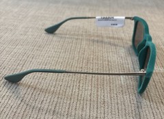 New Authentic Ray-Ban CHRIS RB4187 60823r/ Flocked Green Men Sunglasses Rubber