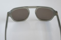 ZEGNA Round SUNGLASSES 51mm EZ 0241 Gray/Tan mirrored solid Made in Italy $465