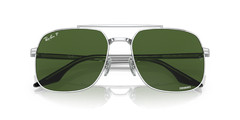 Ray-Ban RB3699 Polished Silver/Dark Green Polarized Chromance 59 mm Sunglasses