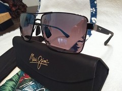 BRAND NEW Maui Jim PIHA Polarized Shiny Gunmetal Black/ Dual Mirror B621-02