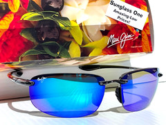 NEW Maui Jim HOOKIPA Smoke Grey POLARIZED Blue Lens Sunglass B407-11