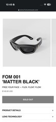 Future Mood Fom 001 Matter Black Matte Gold Charm Sunglasses
