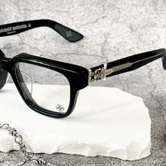 Chrome H Vagillionaire II CRYS Black Optical Eyeglasses 54-19-153 Square Frame