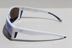 MAUI JIM Nuu Landing POLARIZED Sunglasses B869-05 White/Blue Hawaii NEW Italy