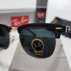 Ray-Ban RB3016 Sunglasses Clubmaster Classic Black Frame Glass Gray Lens 51-21mm