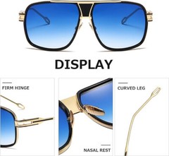 Sunglasses Men Women Unisex Goggle Alloy Big Frame Metal Punk Style Shield