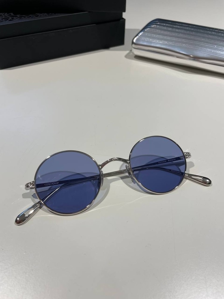 Garrett Leight X Ozzy Sunglasses Platinum Semi-Flat Indigo Brand New Never Worn