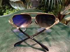 Chrome Hearts Gradient Lens Gold Frame Aviator Sunglasses 61-13-145