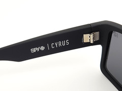 Polarized Spy+ Optic Cyrus Sunglasses Soft Matte Black Frame Smoke Lens