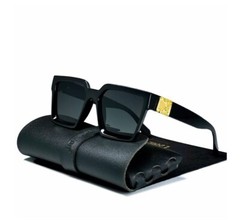 Men Sunglasses Fashion Black Oversize Big Designer Square Rapper Rap Black Retro