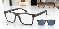 EMPORIO ARMANI EA4115 50891W Matte Havana Clear 54 mm Men’s Sunglasses