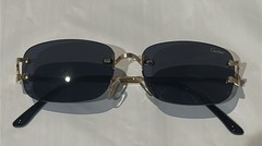 Cartier Big C Without Diamond Cut Black/Gray Frameless Less FREE SHIPPING