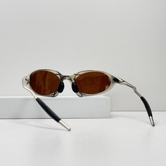 Oakley Romeo X-Metal Sunglasses Silver Frame Brown Lens