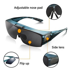 Fit Over Polarized UV Protection Sunglasses with Filp Up Lens Wear over Eyegl…