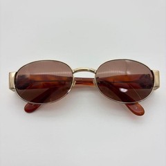 CELINE metal frame sunglasses CLF-856A unisex adults design brown lens oval logo