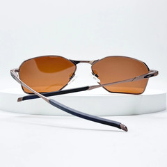 Oakley Savitar OO6047 Titanium Sunglasses Bronze Frame Prizm Brown