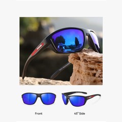 KDEAM Square Polarized Thick Frame Sunglasses Men Women Driving Riding Glasses
