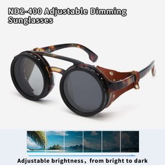 Punk Style Tortoise Shell Polarized UV400 Sunglasses for Men Outdoor Driving