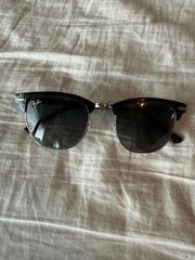 Ray-Ban RB3716 Clubmaster Metal Sunglasses Square Lightweight Gray lens