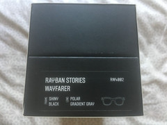 Ray-Ban Wayfarer Stories Shiny Black Frame Polar Gradient Gray Lenses RW4002