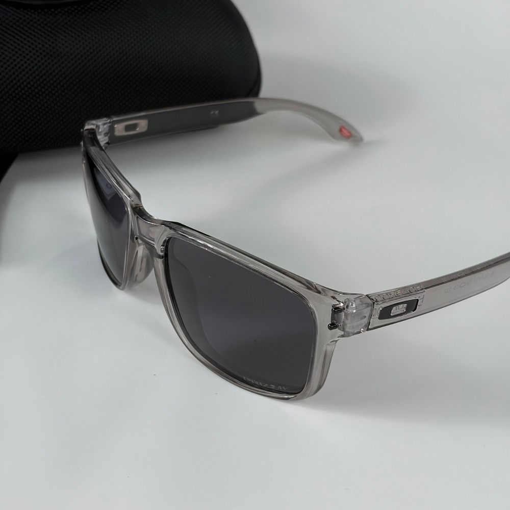 Oakley Holbrook XL Grey Smoke Clear Translucent Sunglasses Prizm Black Grey Lens
