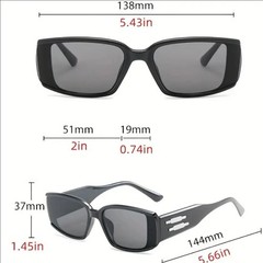 Men Sunglasses Fashion Designer Beige Retro Rectangle Trendy Style Lentes New