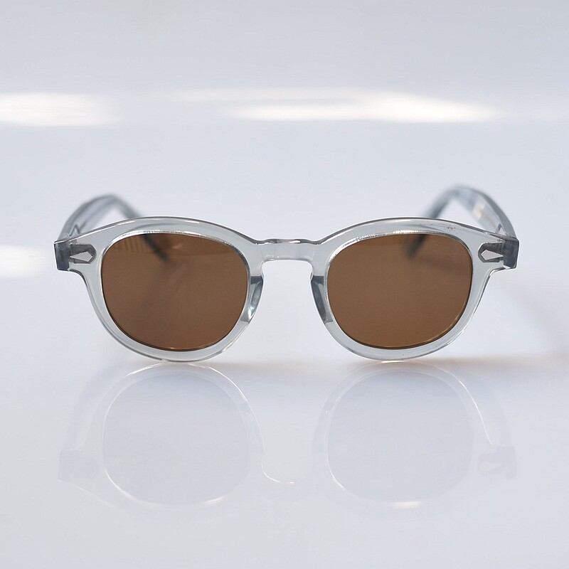 Johnny Depp brown polarized sunglasses Crystal gray acetate glasses Unisex UV400