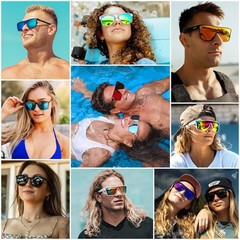 Men’s Polarized Sunglasses – Chic Rectangular Glasses – UV Protection Glasses…